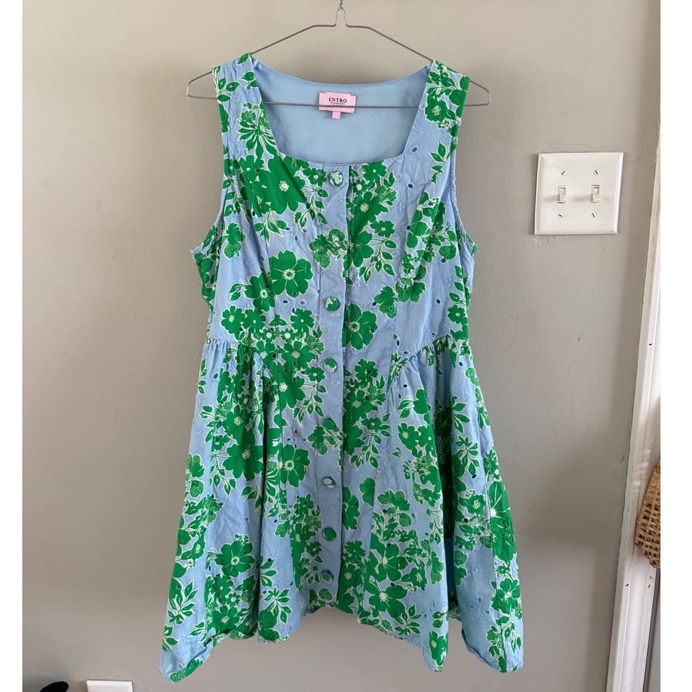 Entro eyelit mini dress